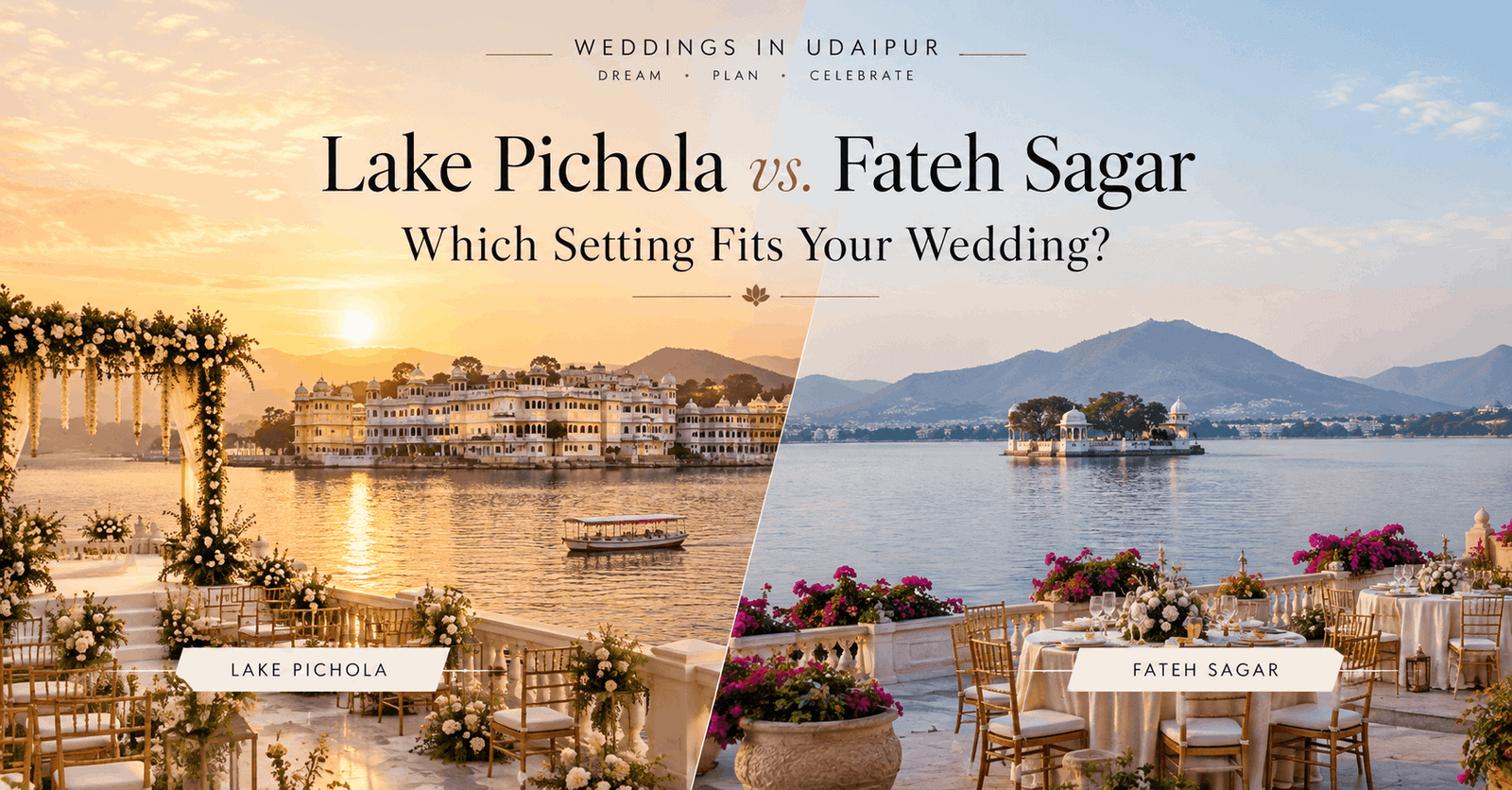 Lake Pichola vs. Fateh Sagar Wedding